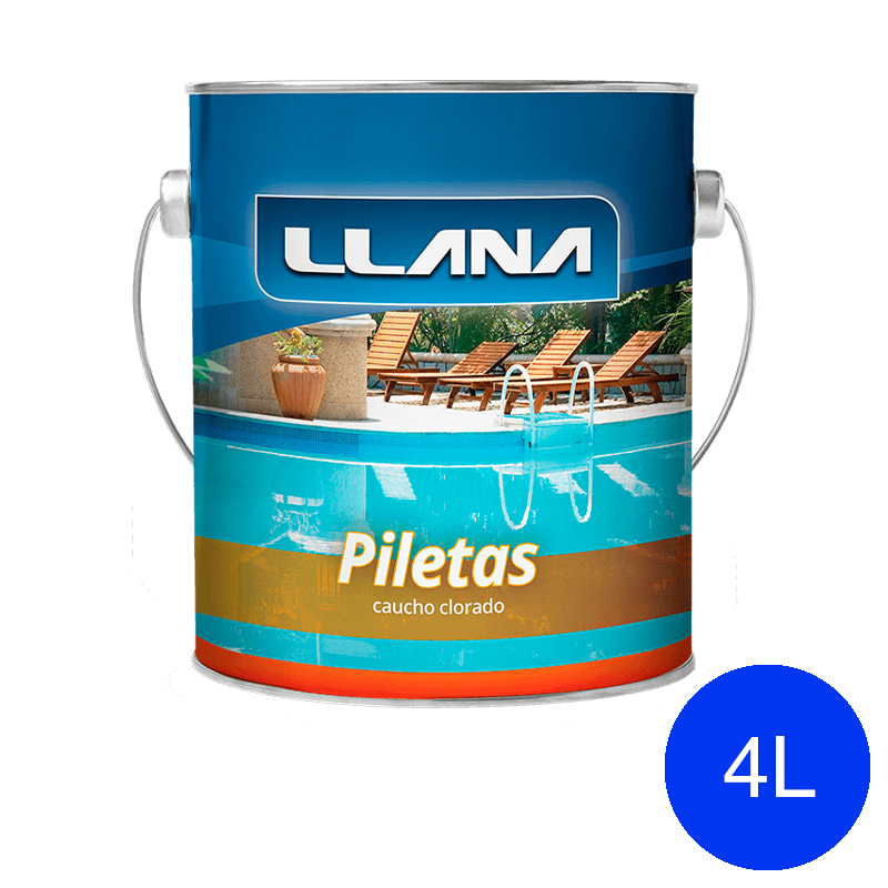 Pintura caucho clorado piletas azul natacion lata x 4l