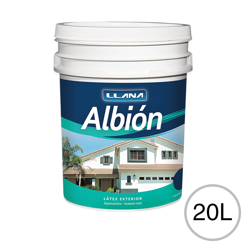 Pintura latex Albion exterior blanco mate balde x 20l