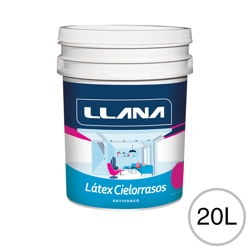 Pintura latex Cielorrasos antihongo blanco balde x 20l