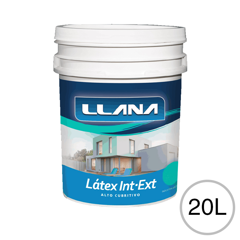 Pintura latex interior exterior blanco mate aterciopelado balde x 20l