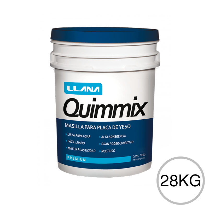 Masilla tomado de juntas construccion en seco terminacion interior Quimmix blanco balde x 28kg