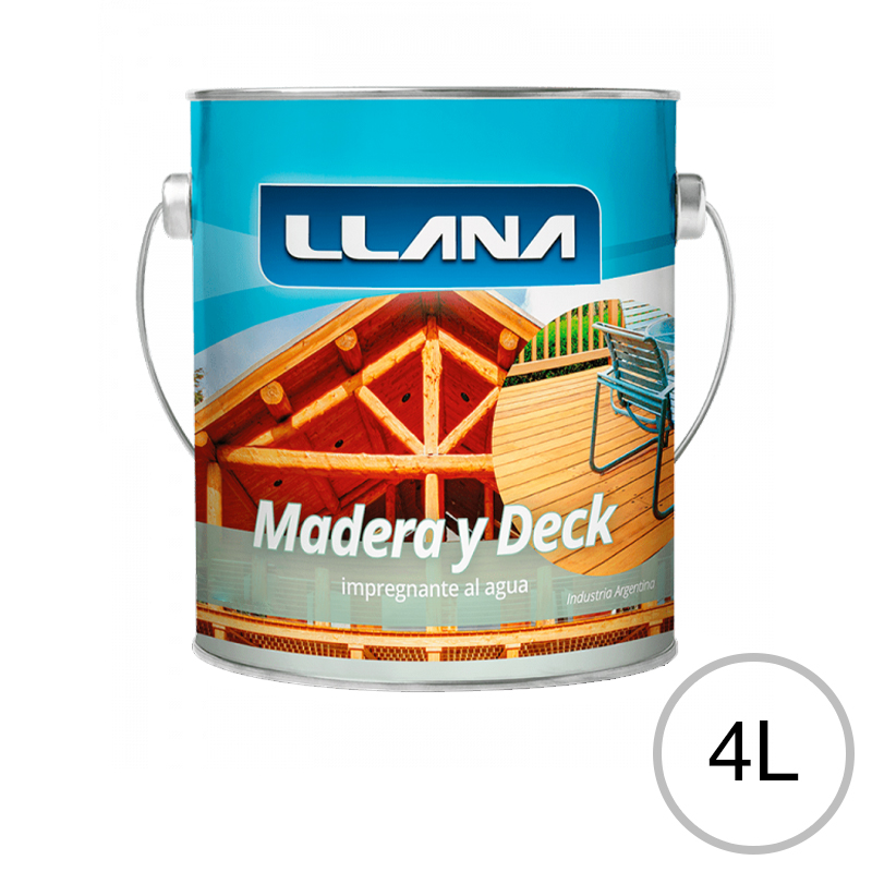 Impregnante protector madera al agua exterior interior transparente lata x 4l