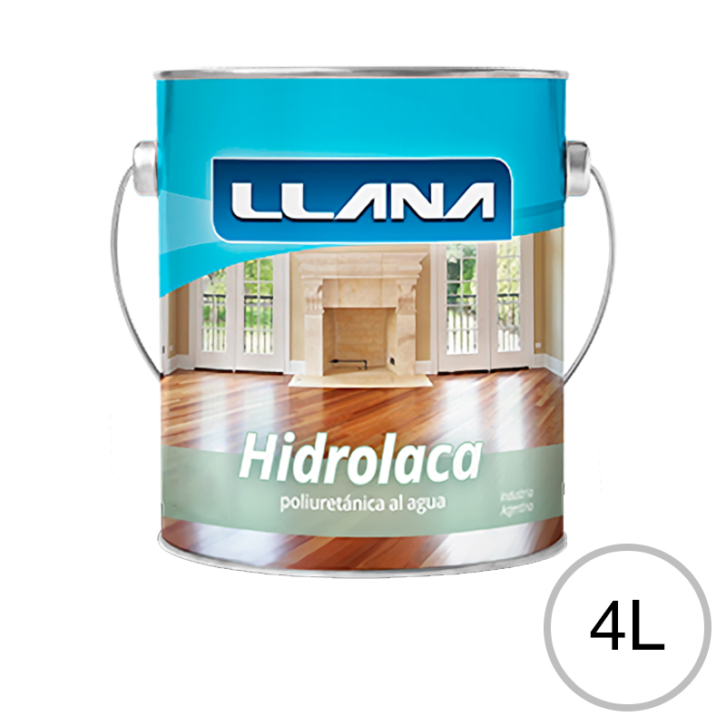 Hidrolaca poliuretanica al agua pisos madera interior satinado lata x 4l