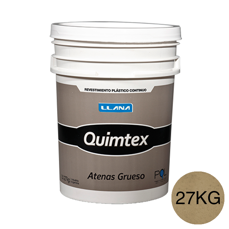 Revestimiento&#x20;plastico&#x20;texturado&#x20;Quimtex&#x20;Atenas&#x20;grueso&#x20;exterior&#x20;interior&#x20;S101&#x20;balde&#x20;x&#x20;27kg