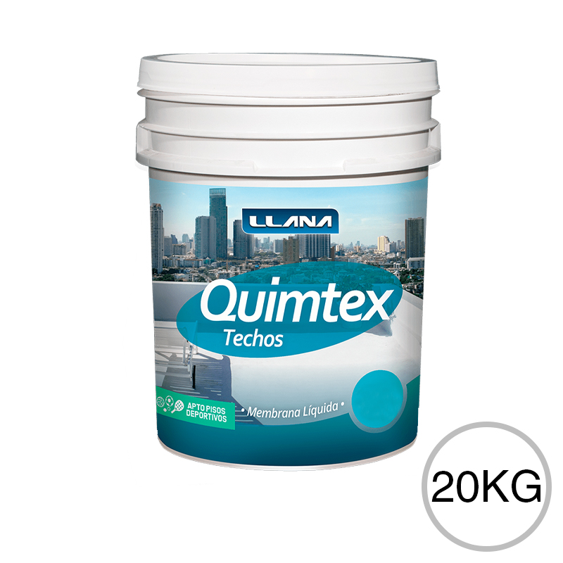 Membrana liquida impermeabilizante techos transitable blanco mate sedoso balde x 20kg