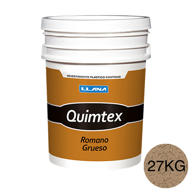 Revestimiento plastico texturado Quimtex Romano Grueso exterior interior S109 balde x 27kg