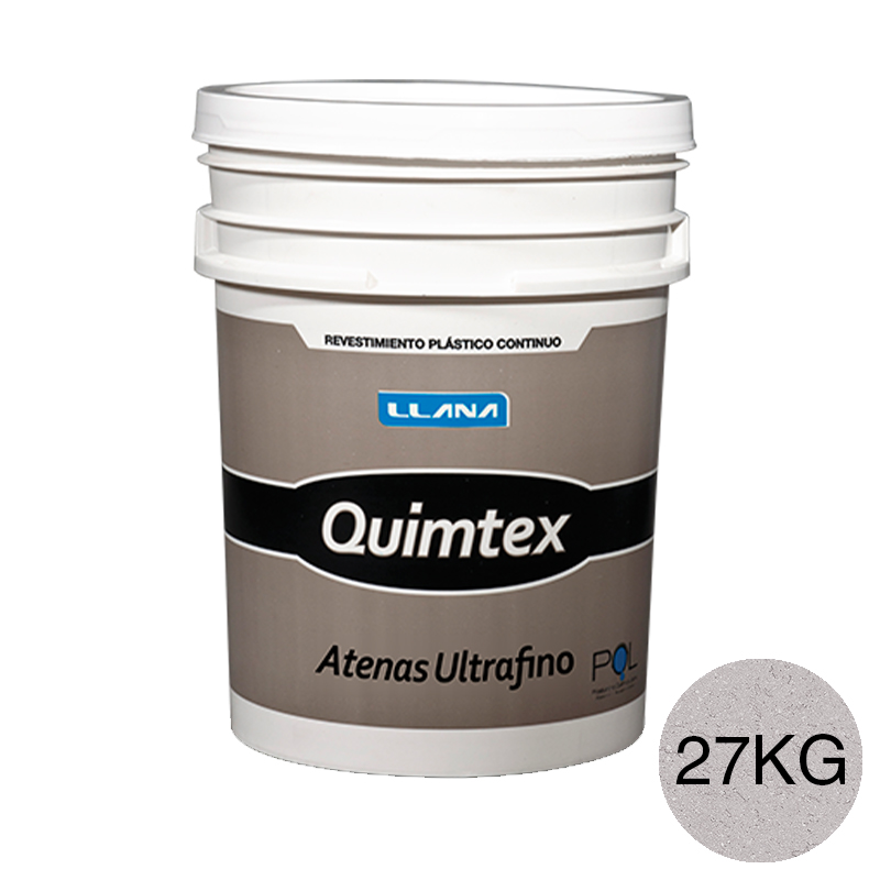 Revestimiento plastico texturado Quimtex Atenas Ultrafino exterior interior V168 balde x 27kg