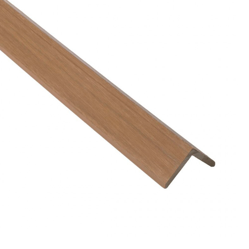 Perfil terminacion horizontal Wall Panel WPC roble natural 40.50mm x 49.50mm x 2.90m