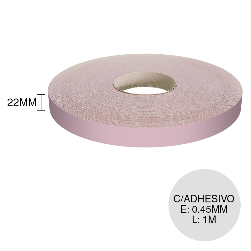 Canto ABS con adhesivo amatista 0.45mm x 22mm x 1m