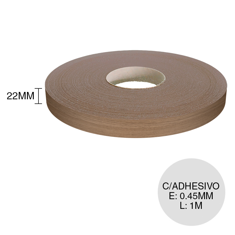 Canto ABS con adhesivo carvalho mezzo 0.45mm x 22mm x 1m