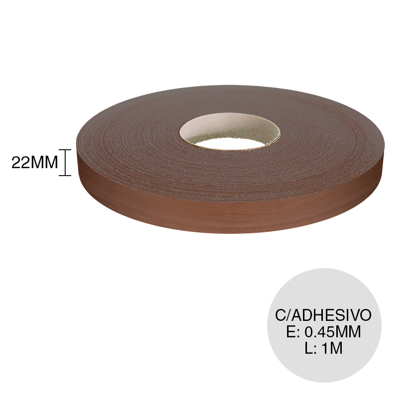 Canto ABS con adhesivo nocce milano 0.45mm x 22mm x 1m