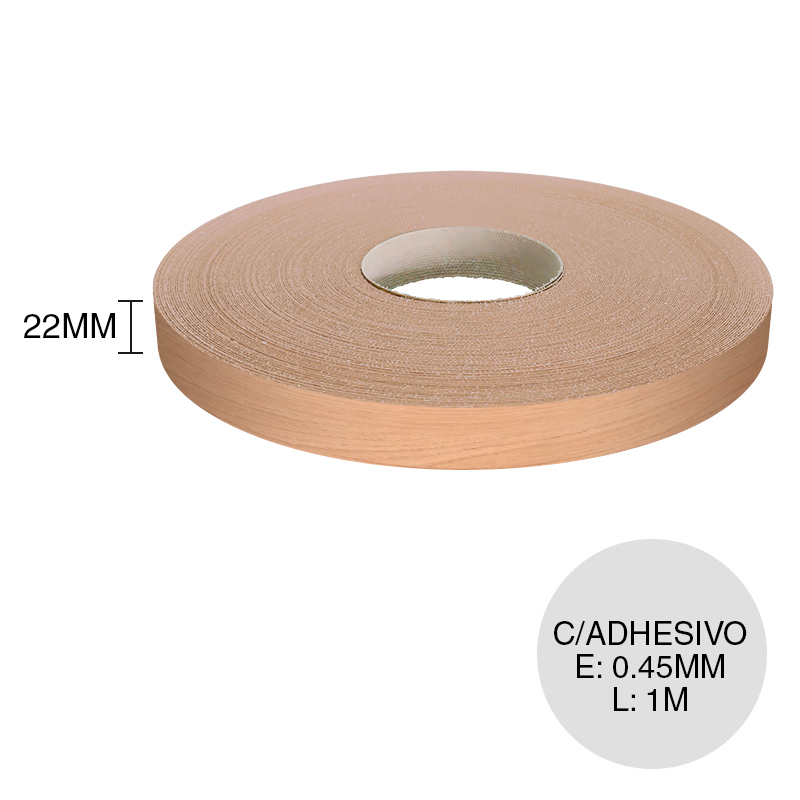 Canto ABS con adhesivo paraiso 0.45mm x 22mm x 1m