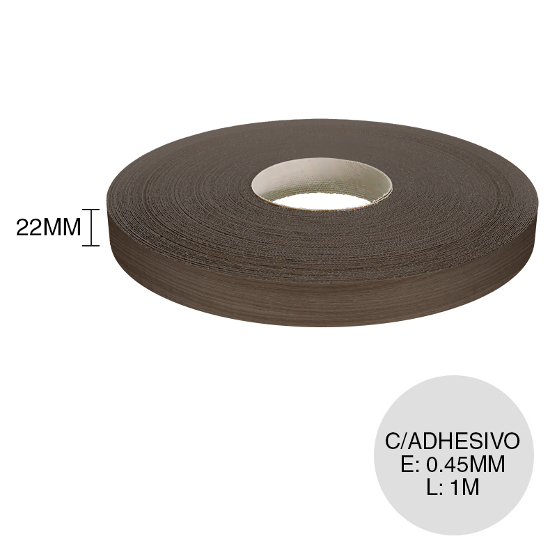 Canto ABS con adhesivo roble dakar 0.45mm x 22mm x 1m