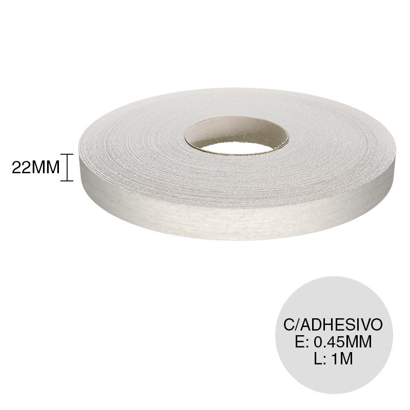 Canto ABS con adhesivo venezia 0.45mm x 22mm x 1m
