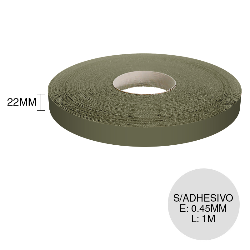 Canto ABS sin adhesivo safari 0.45mm x 22mm x 1m