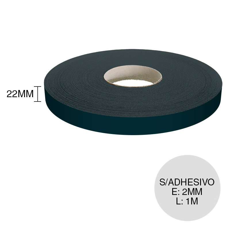 Canto ABS sin adhesivo tuareg 2mm x 22mm x 1m