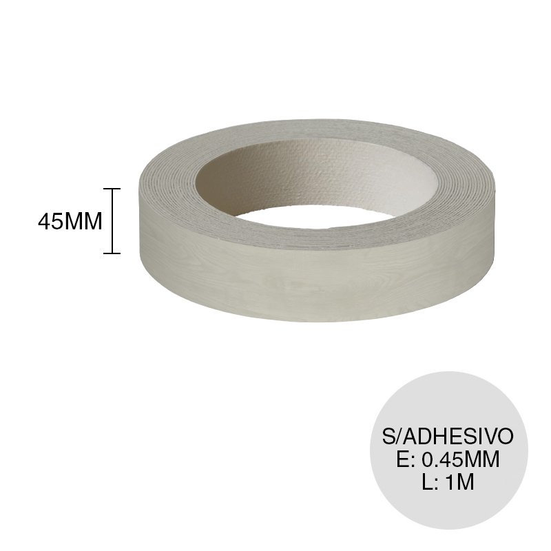 Canto ABS sin adhesivo amaranto 0.45mm x 45mm x 1m