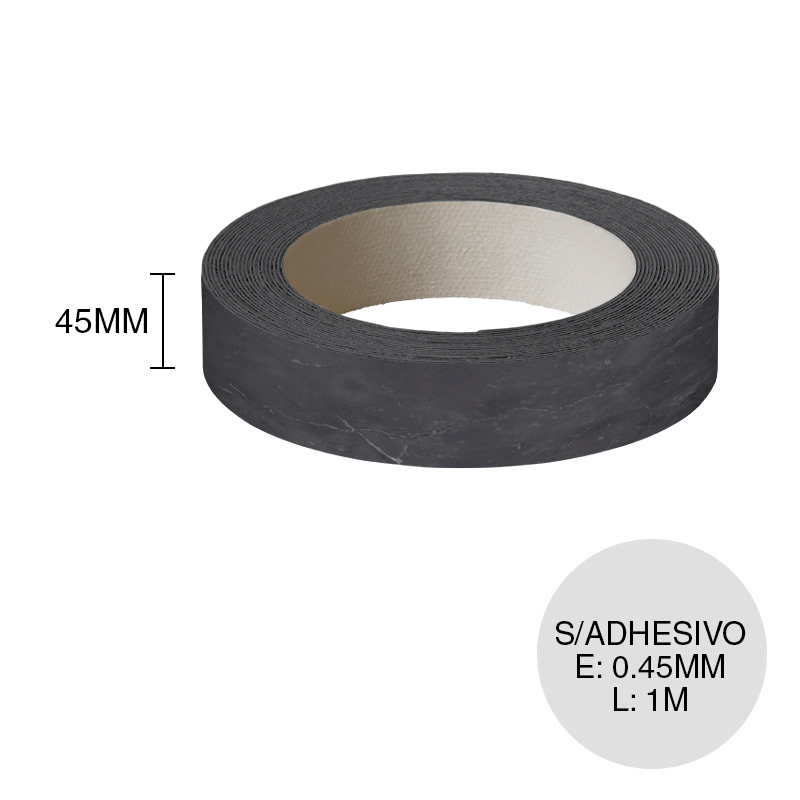 Canto ABS sin adhesivo amberes 0.45mm x 45mm x 1m