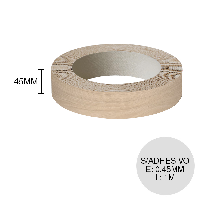 Canto ABS sin adhesivo camellia 0.45mm x 45mm x 1m