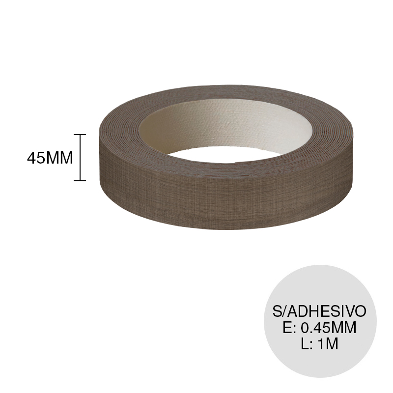 Canto ABS sin adhesivo carvalho aserrado 0.45mm x 45mm x 1m
