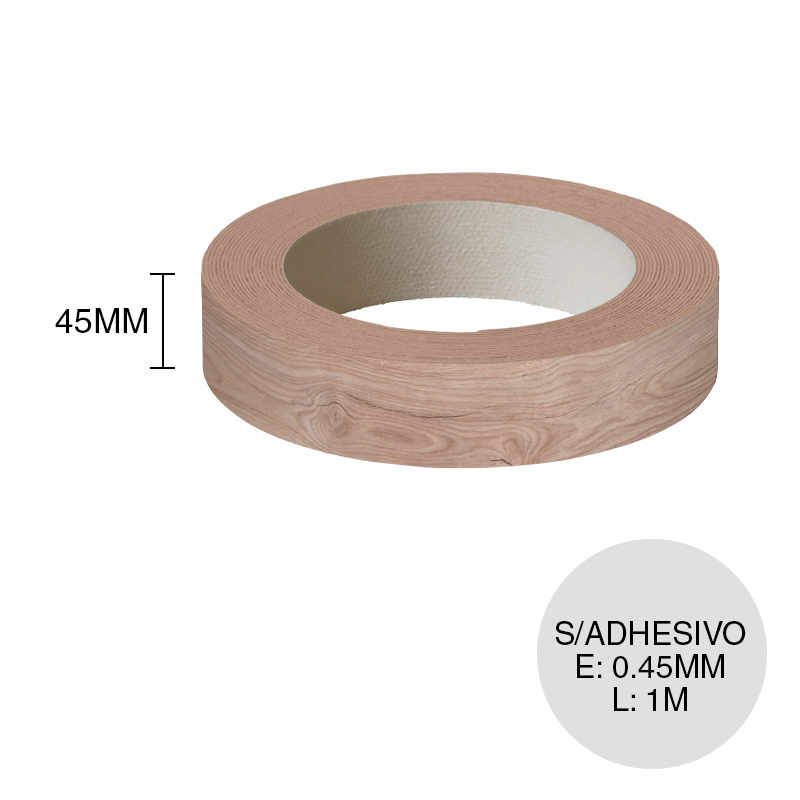 Canto ABS sin adhesivo gaudi 0.45mm x 45mm x 1m
