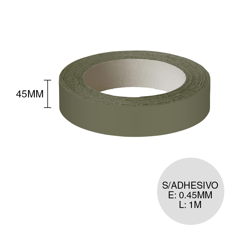 Canto ABS sin adhesivo safari 0.45mm x 45mm x 1m