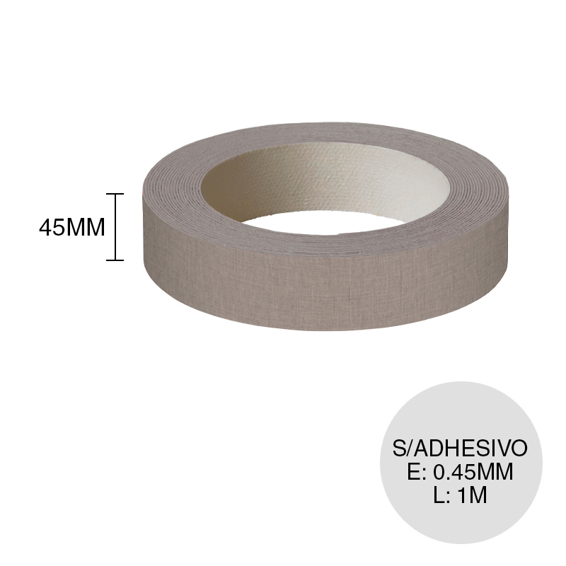 Canto ABS sin adhesivo seda notte 0.45mm x 45mm x 1m