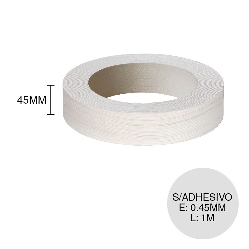 Canto ABS sin adhesivo teka artico 0.45mm x 45mm x 1m