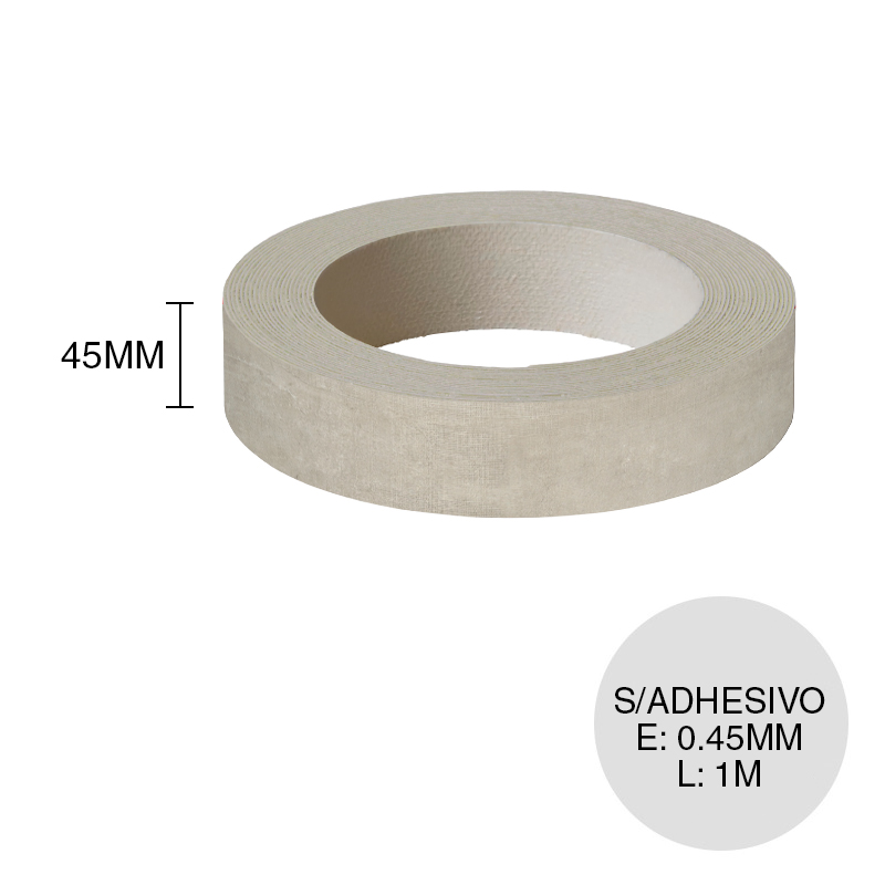 Canto ABS sin adhesivo viena 0.45mm x 45mm x 1m