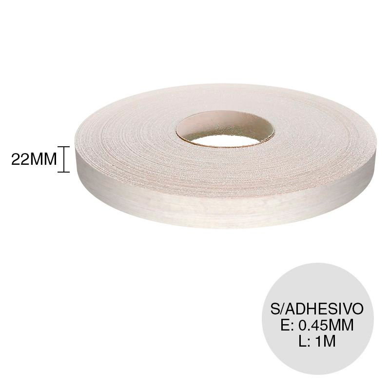 Canto PVC sin adhesivo venezia 0.45mm x 22mm x 1m