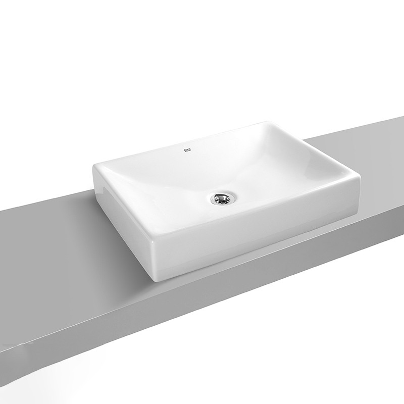 Bacha lavatorio porcelana Zen Brunei de apoyo blanco brillante 105mm x 365mm x 515mm