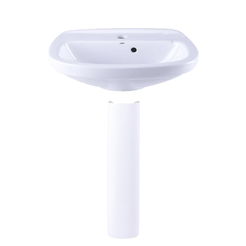 Combo V Capea Italiana lavatorio 1 agujero columna blancos