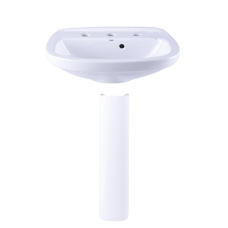 Combo VI Capea italiana lavatorio 3 agujeros columna blancos