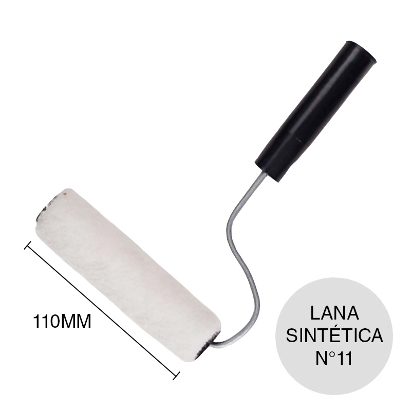 Rodillo epoxi mini N°11 lana sintetica tubo 40mm x 110mm