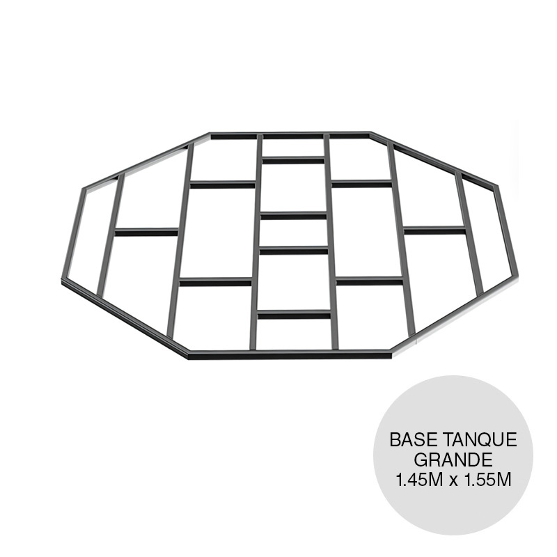 Base p/tanque agua grande 2000l a 3000l 1.45m x 1.55m