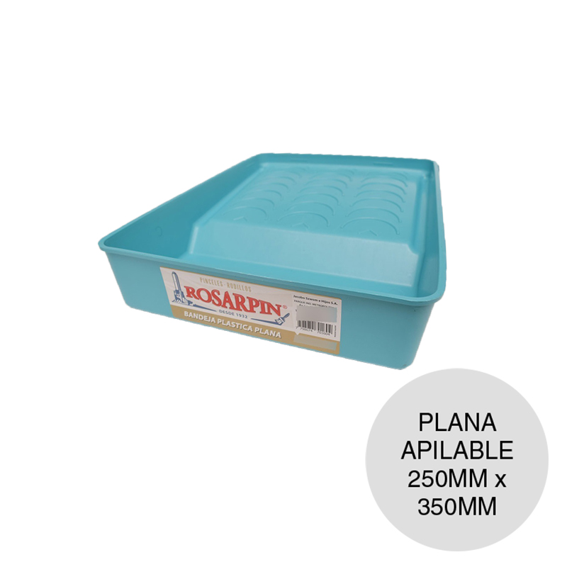 Bandeja plana plastica pintor apilable 270mm x 350mm