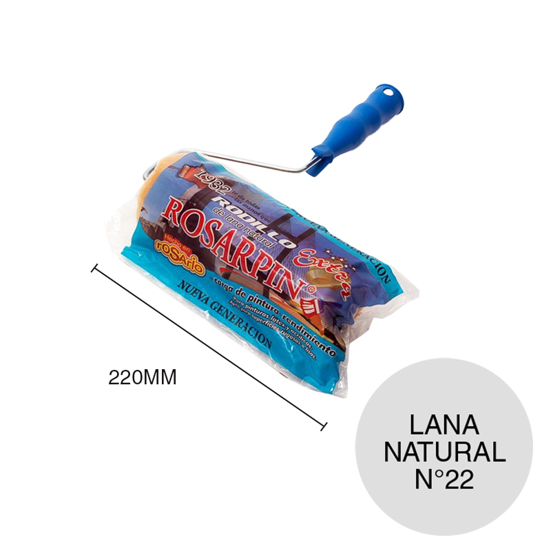 Rodillo Extra color N°22 lana natural tubo 50mm x 220mm
