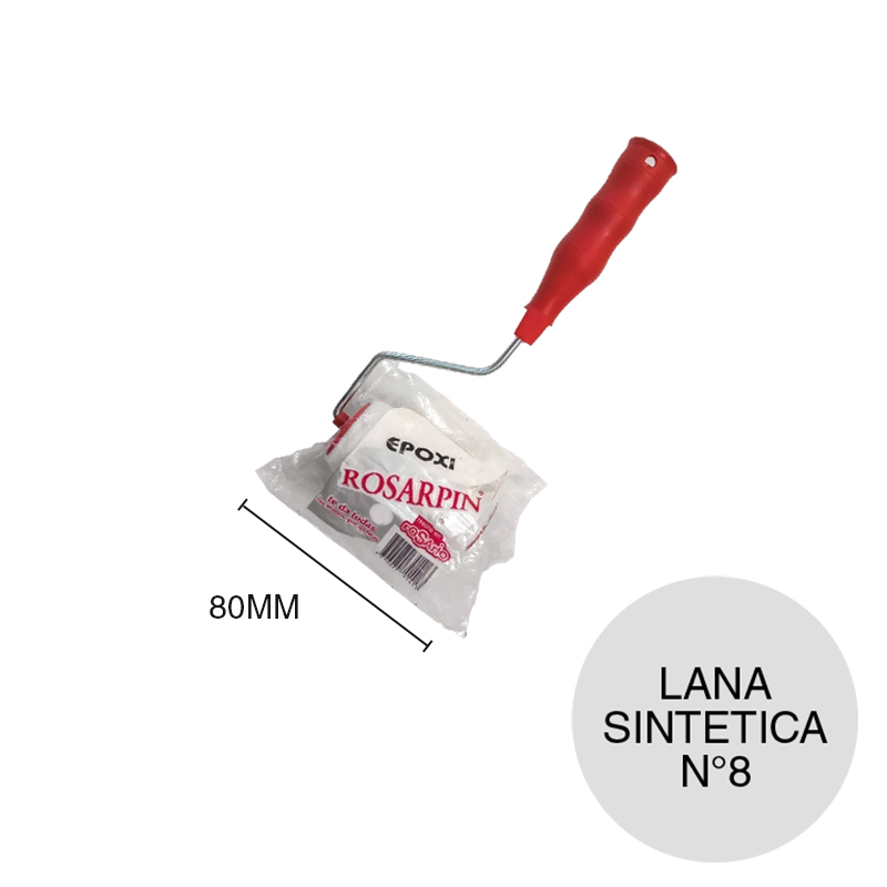 Rodillo Mini Epoxi N°8 lana sintetica tubo 15mm x 80mm