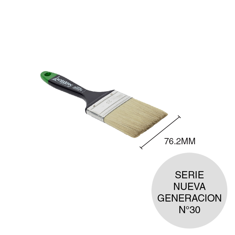 Pincel pinturas N°30 serie Nueva Generacion cerda blanca poliester virola 4 x 76.2mm