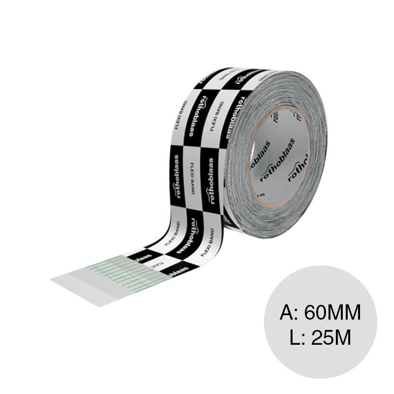 Cinta monoadhesiva universal Flexi Band polietileno rollo x 60mm x 25m