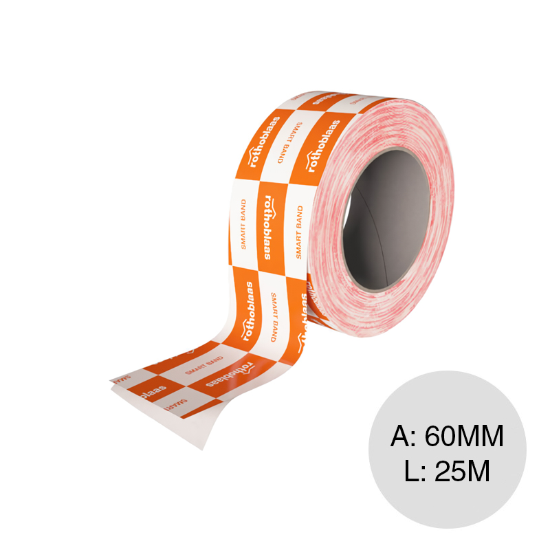 Cinta monoadhesiva universal Smart Band c/liner divisible polietileno rollo x 60mm x 25m