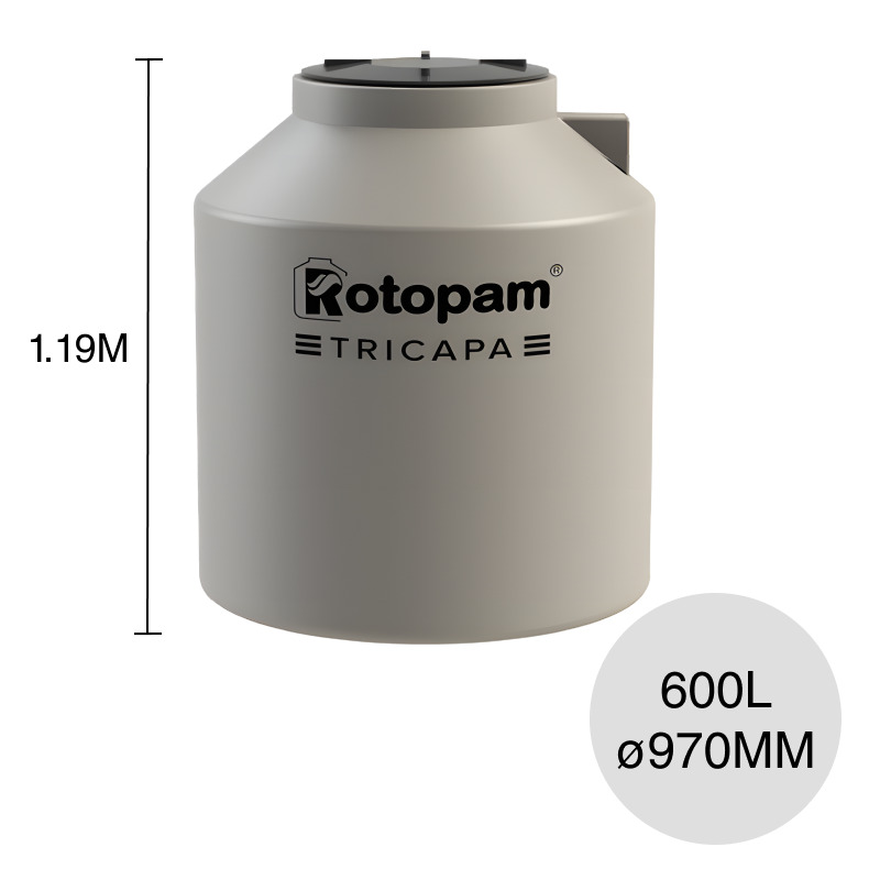 Tanque agua 600l Clasico tricapa polietileno ø 970mm x 1.19m