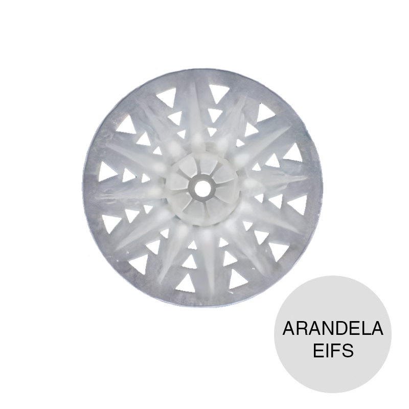 Arandela fijacion PVC p/sistema EIFS cristal
