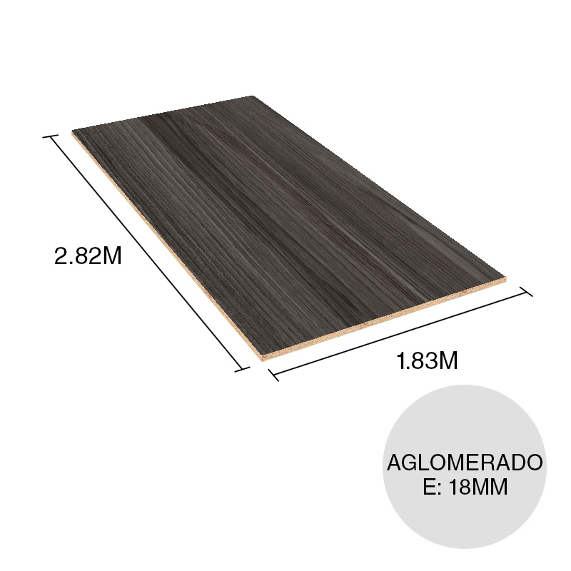 Tablero melamina aglomerado Potenza valiant olmo fidia 18mm x 1.83m x 2.82m