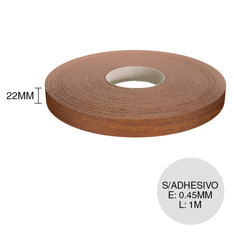 Canto ABS sin adhesivo noce guarnieri 0.45mm x 22mm x 1m