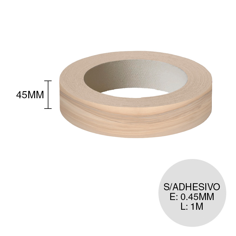 Canto ABS sin adhesivo orinoco 0.45mm x 45mm x 1m