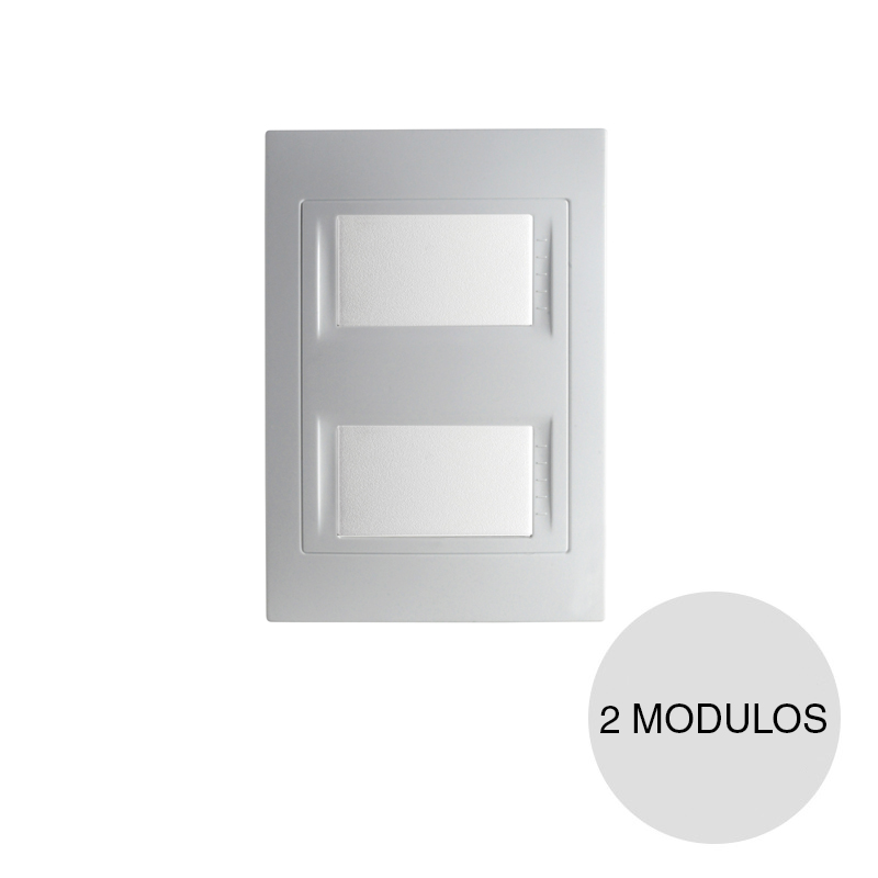 Tapa llave de luz Base 2 modulos blanco
