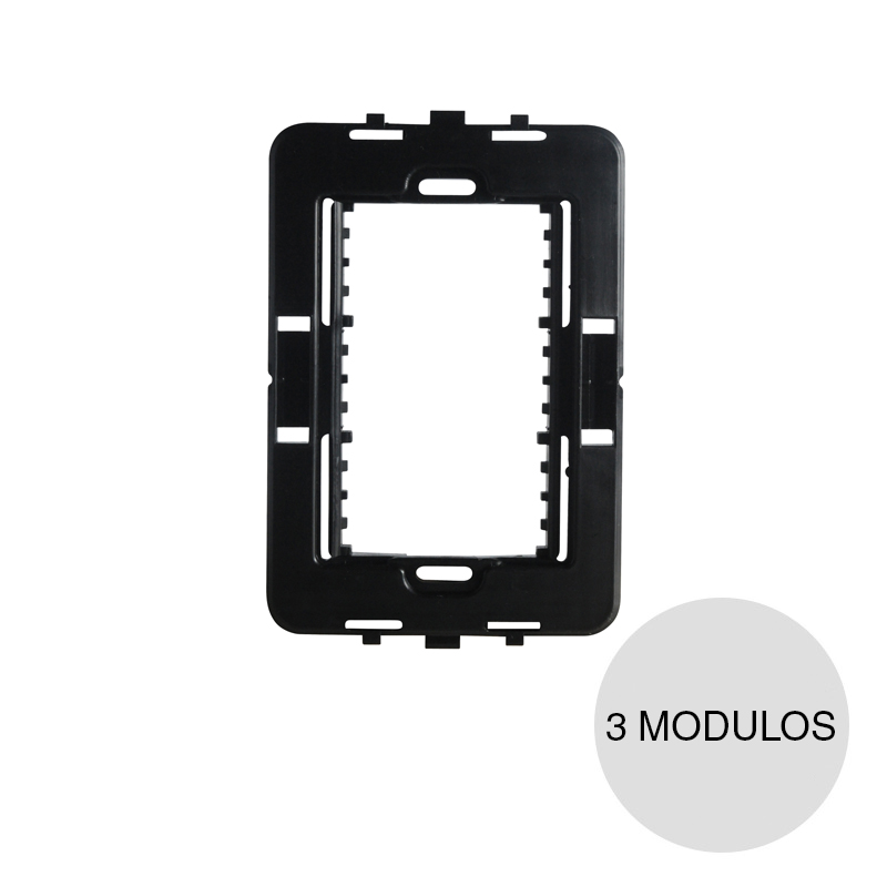Bastidor Base 3 modulos p/caja negro