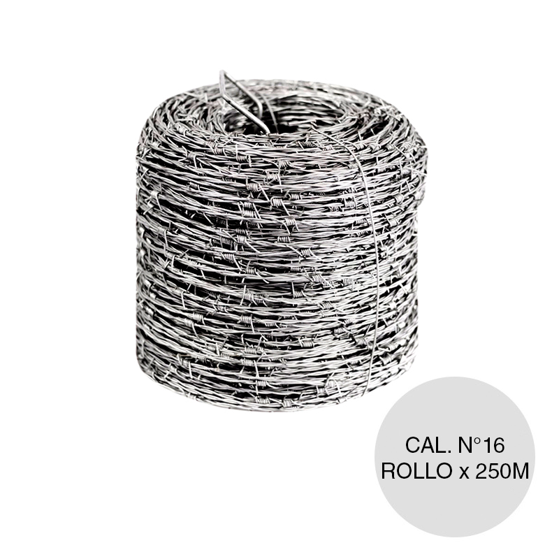 Alambre cercar puas calibre Nº16-101 x ø 1.63mm rollo x 250m