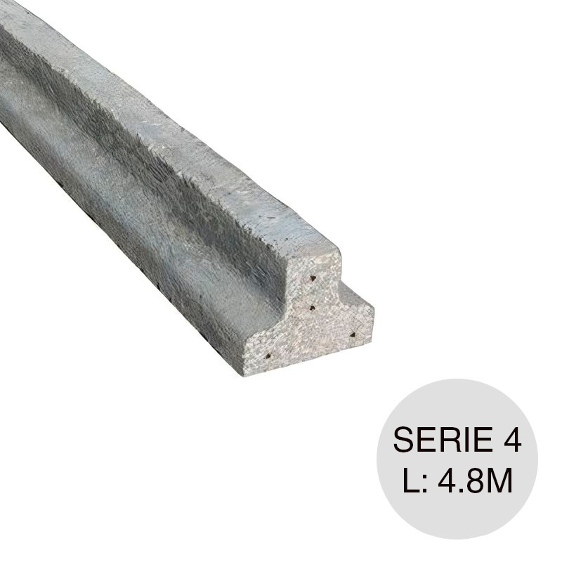 Vigueta pretensada T50 Serie 4 hormigon 4.8m